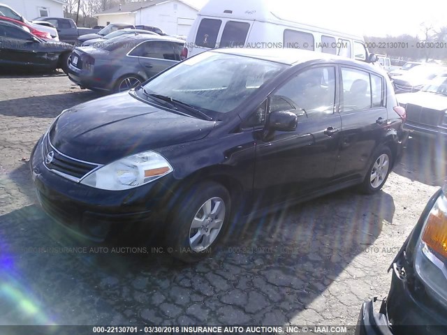 3N1BC1CP2CK253299 - 2012 NISSAN VERSA S/SL BLACK photo 2