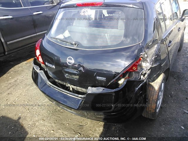 3N1BC1CP2CK253299 - 2012 NISSAN VERSA S/SL BLACK photo 6