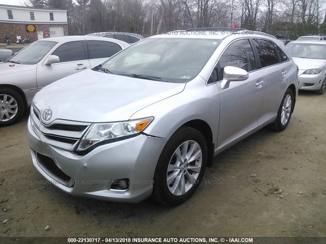 4T3BA3BB6DU043619 - 2013 TOYOTA VENZA LE/XLE SILVER photo 2