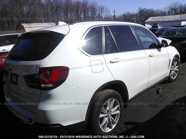 5UXKS4C58F0J98741 - 2015 BMW X5 XDRIVE35D WHITE photo 4