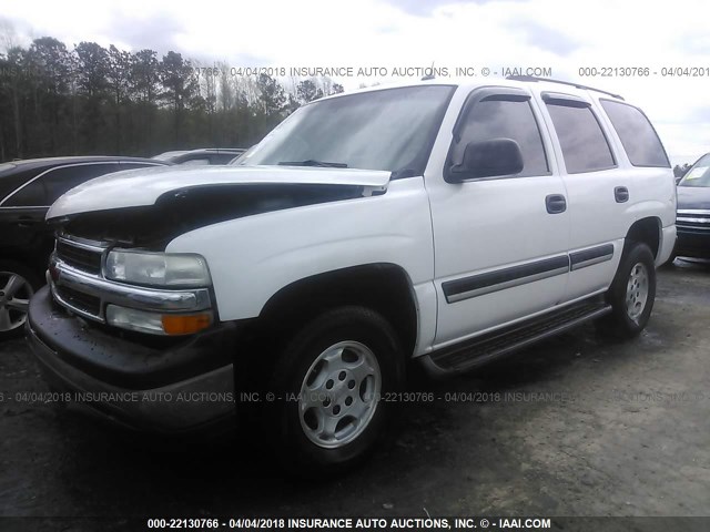 1GNEC13T45R265068 - 2005 CHEVROLET TAHOE C1500 WHITE photo 2