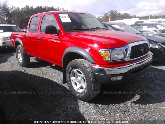 5TEGN92N34Z390465 - 2004 TOYOTA TACOMA DOUBLE CAB PRERUNNER RED photo 1