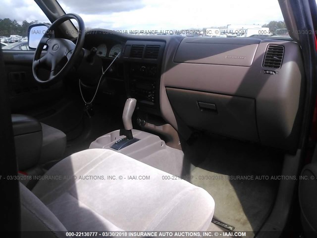 5TEGN92N34Z390465 - 2004 TOYOTA TACOMA DOUBLE CAB PRERUNNER RED photo 5