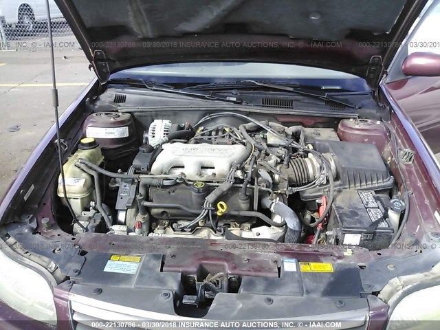 1G1NE52M2V6113658 - 1997 CHEVROLET MALIBU LS ბურგუნდია ფოტო 10