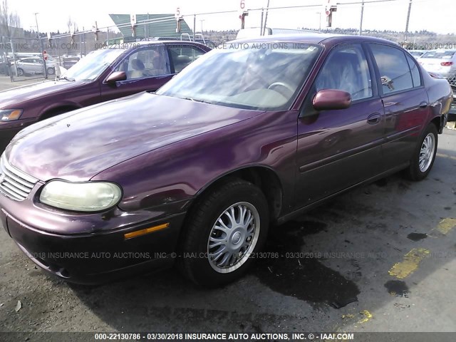 1G1NE52M2V6113658 - 1997 CHEVROLET MALIBU LS ბურგუნდია ფოტო 2