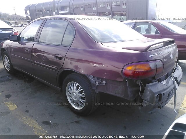 1G1NE52M2V6113658 - 1997 CHEVROLET MALIBU LS ბურგუნდია ფოტო 3