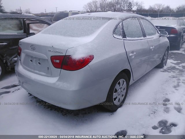 KMHDU46D59U630217 - 2009 HYUNDAI ELANTRA GLS/SE SILVER photo 4