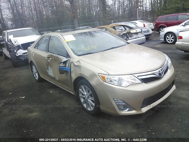 4T1BK1FK6CU504739 - 2012 TOYOTA CAMRY SE/XLE GOLD photo 1