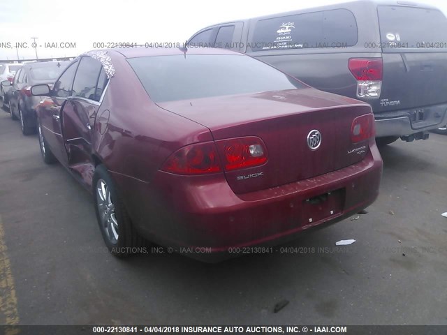 1G4HD57218U128226 - 2008 BUICK LUCERNE CXL RED photo 3