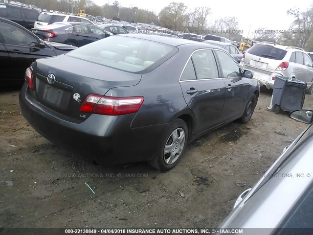 4T1BE46K09U810837 - 2009 TOYOTA CAMRY SE/LE/XLE GRAY photo 4