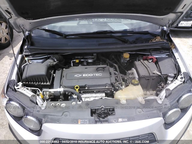 1G1JA5SH3C4218828 - 2012 CHEVROLET SONIC LS SILVER photo 10