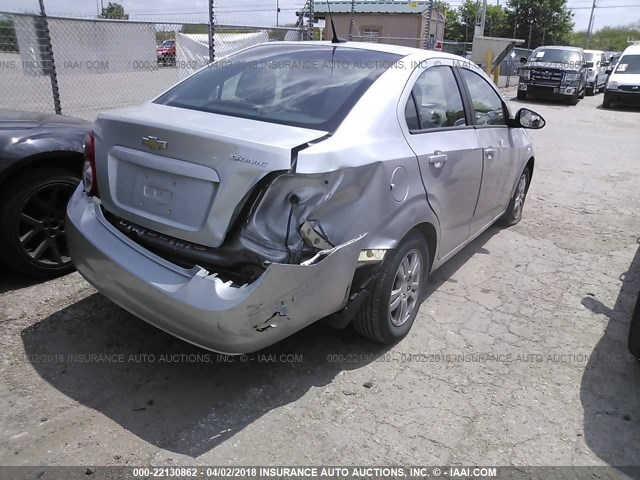 1G1JA5SH3C4218828 - 2012 CHEVROLET SONIC LS SILVER photo 4