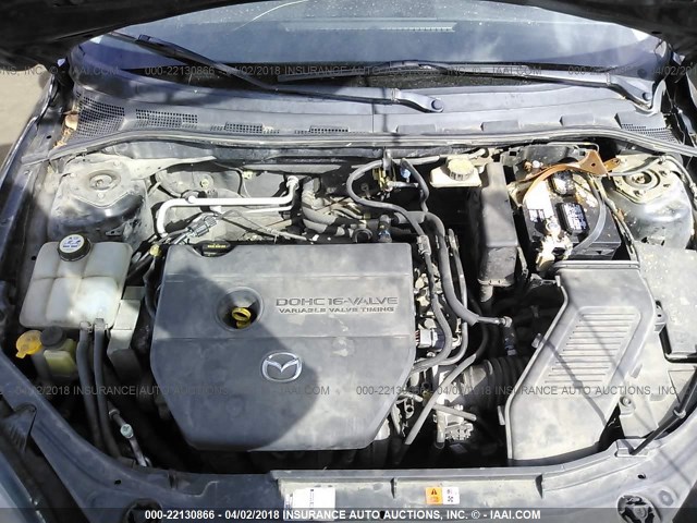 JM1BK343361466937 - 2006 MAZDA 3 HATCHBACK BLACK photo 10