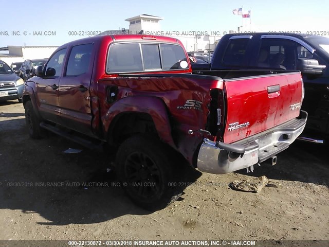 5TFJU4GN1FX086713 - 2015 TOYOTA TACOMA DOUBLE CAB PRERUNNER RED photo 3