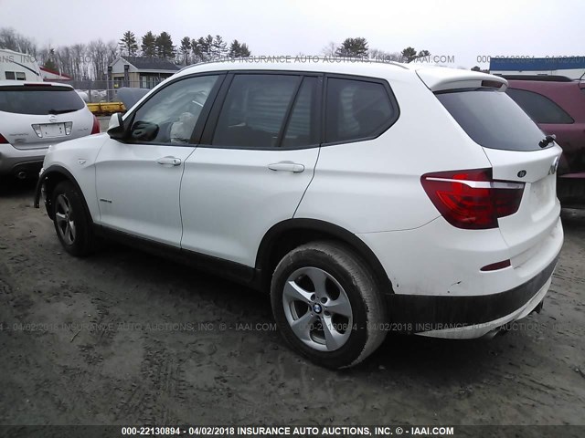 5UXWX5C55CL718607 - 2012 BMW X3 XDRIVE28I WHITE photo 3