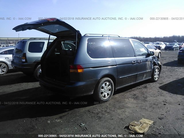 5FNRL18074B065668 - 2004 HONDA ODYSSEY EXL ნაცრისფერი ფოტო 4