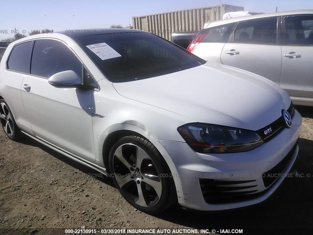 3VWYT7AU7FM052619 - 2015 VOLKSWAGEN GTI WHITE photo 1