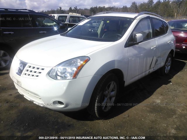 JN8AS58V39W168595 - 2009 NISSAN ROGUE S/SL WHITE photo 2