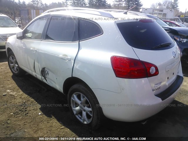 JN8AS58V39W168595 - 2009 NISSAN ROGUE S/SL WHITE photo 3