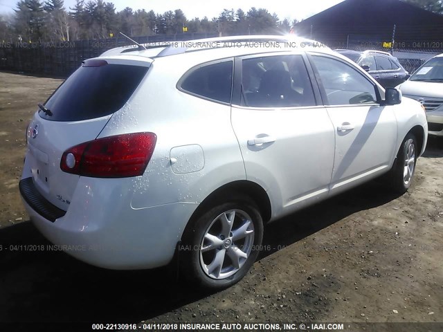 JN8AS58V39W168595 - 2009 NISSAN ROGUE S/SL WHITE photo 4