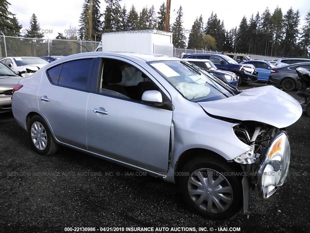 3N1CN7AP2CL932780 - 2012 NISSAN VERSA S/SV/SL SILVER photo 1