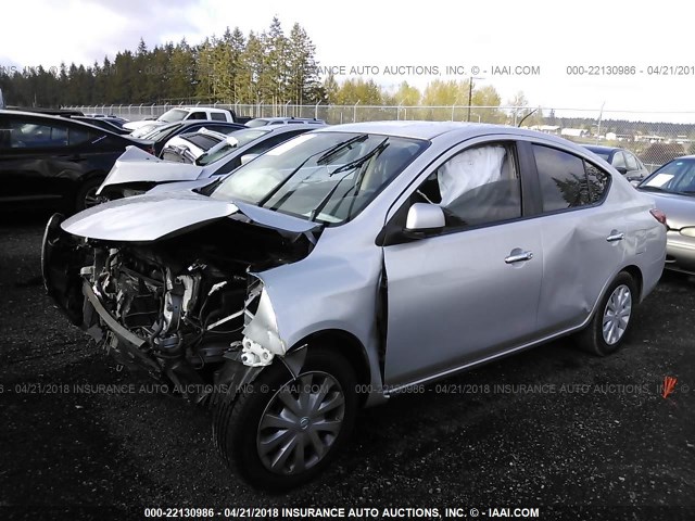 3N1CN7AP2CL932780 - 2012 NISSAN VERSA S/SV/SL SILVER photo 2