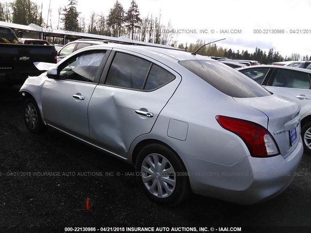 3N1CN7AP2CL932780 - 2012 NISSAN VERSA S/SV/SL SILVER photo 3