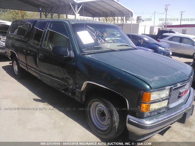 2GTEC19W2T1558516 - 1996 GMC SIERRA C1500 GREEN photo 1