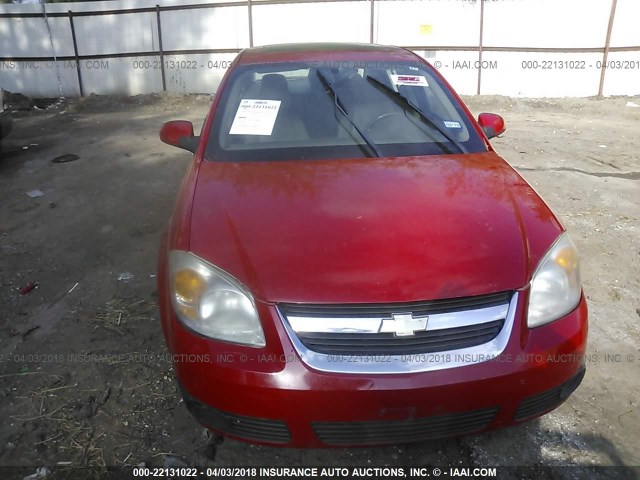 1G1AZ55F867782139 - 2006 CHEVROLET COBALT LTZ RED photo 6