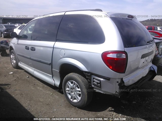 1D4GP24R45B226443 - 2005 DODGE GRAND CARAVAN SE SILVER photo 3