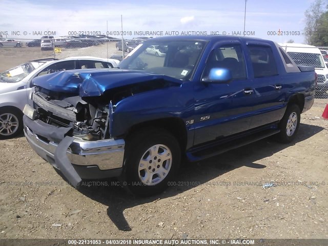 3GNEC12T24G160920 - 2004 CHEVROLET AVALANCHE C1500 BLUE photo 2