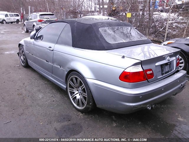 WBSBR93436PK10862 - 2006 BMW M3 SILVER photo 3