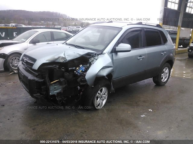 KM8JN72D78U733841 - 2008 HYUNDAI TUCSON SE/LIMITED TEAL photo 2