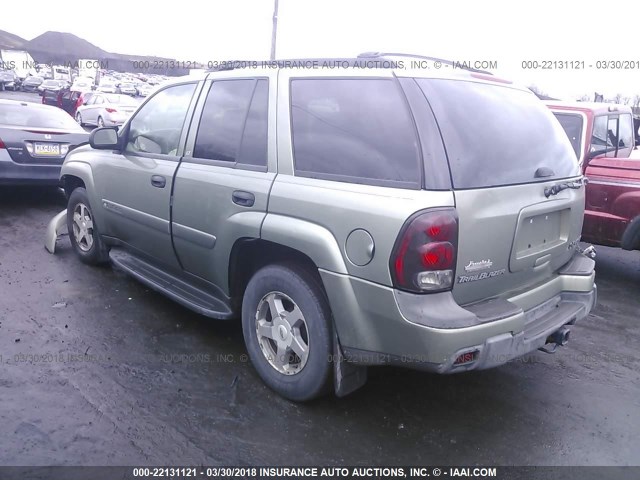 1GNDT13SX32371677 - 2003 CHEVROLET TRAILBLAZER  GREEN photo 3