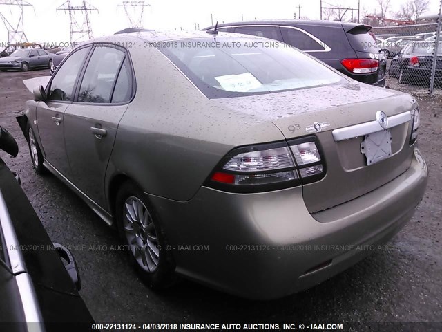 YS3FB49Y681133705 - 2008 SAAB 9-3 2.0T GREEN photo 3