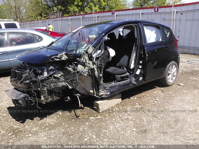 3N1CE2CP1EL400679 - 2014 NISSAN VERSA NOTE S/S PLUS/SV/SL BLACK photo 2