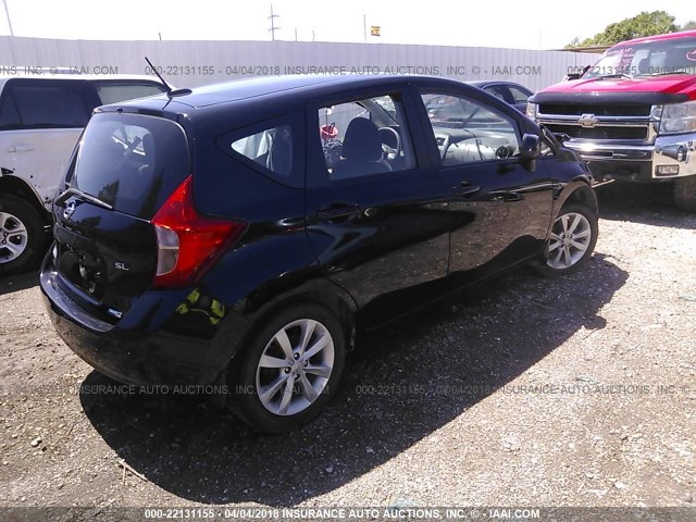 3N1CE2CP1EL400679 - 2014 NISSAN VERSA NOTE S/S PLUS/SV/SL BLACK photo 4