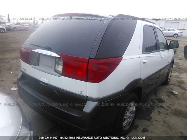 3G5DA03E52S603969 - 2002 BUICK RENDEZVOUS CX WHITE photo 4