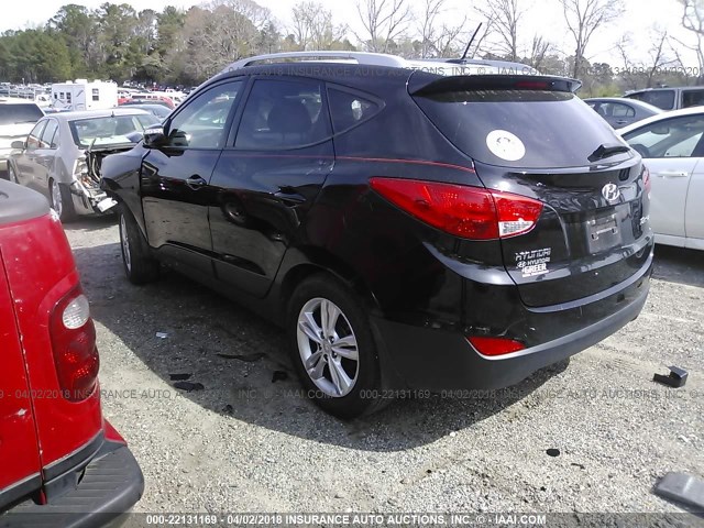 KM8JU3AC7DU759838 - 2013 HYUNDAI TUCSON GLS/LIMITED 黑色 照片 3