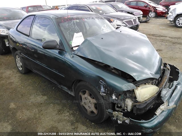 KMHVD34N5WU305962 - 1998 HYUNDAI ACCENT GS/GSI GREEN photo 1