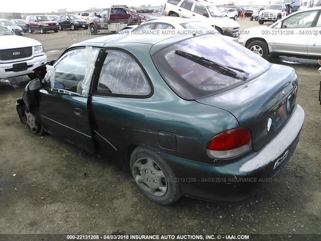 KMHVD34N5WU305962 - 1998 HYUNDAI ACCENT GS/GSI GREEN photo 3