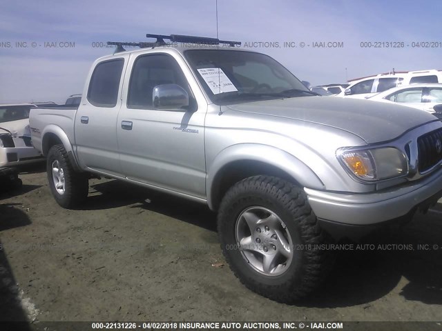 5TEGN92N24Z454401 - 2004 TOYOTA TACOMA DOUBLE CAB PRERUNNER SILVER photo 1