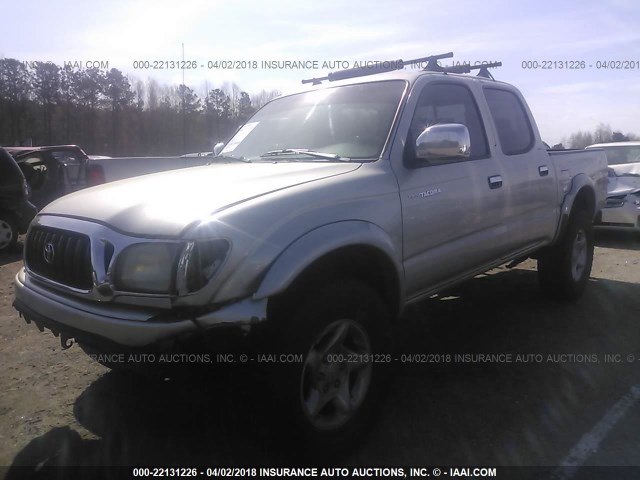 5TEGN92N24Z454401 - 2004 TOYOTA TACOMA DOUBLE CAB PRERUNNER SILVER photo 2