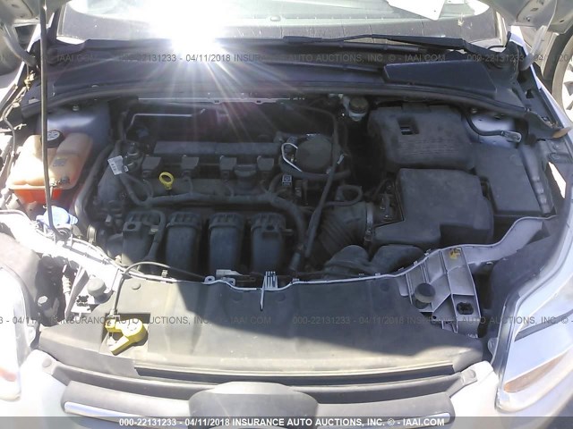 1FAHP3E22CL284413 - 2012 FORD FOCUS S SILVER photo 10