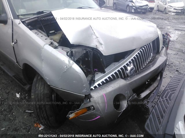 4M2ZU86K24UJ11547 - 2004 MERCURY MOUNTAINEER  SILVER photo 6