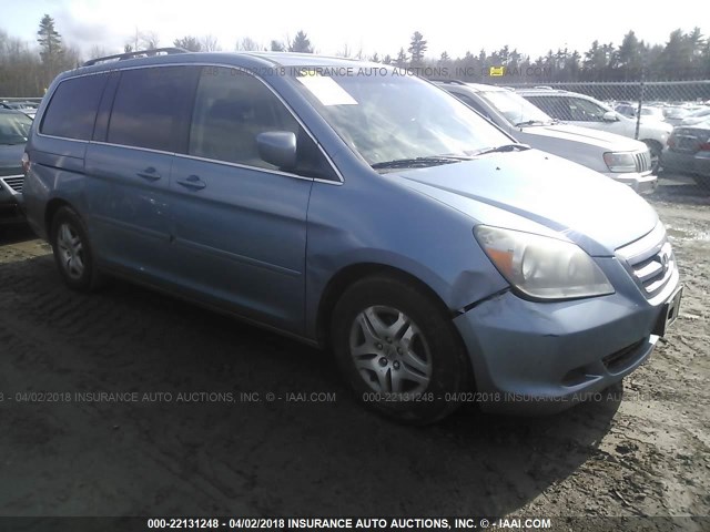 5FNRL38617B112682 - 2007 HONDA ODYSSEY EXL BLUE photo 1