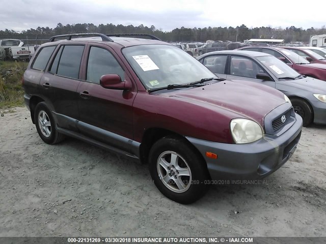 KM8SC13DX4U739097 - 2004 HYUNDAI SANTA FE GLS/LX RED photo 1