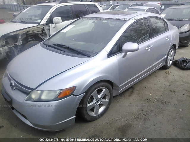 1HGFA16808L074864 - 2008 HONDA CIVIC EX SILVER photo 2