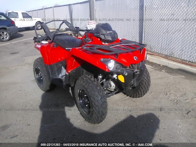 3JBLGAR22HJ003675 - 2017 CAN-AM OUTLANDER 450/450 DPS RED photo 1