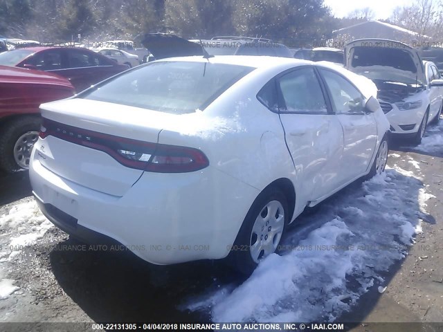 1C3CDFAA7ED669009 - 2014 DODGE DART SE WHITE photo 4